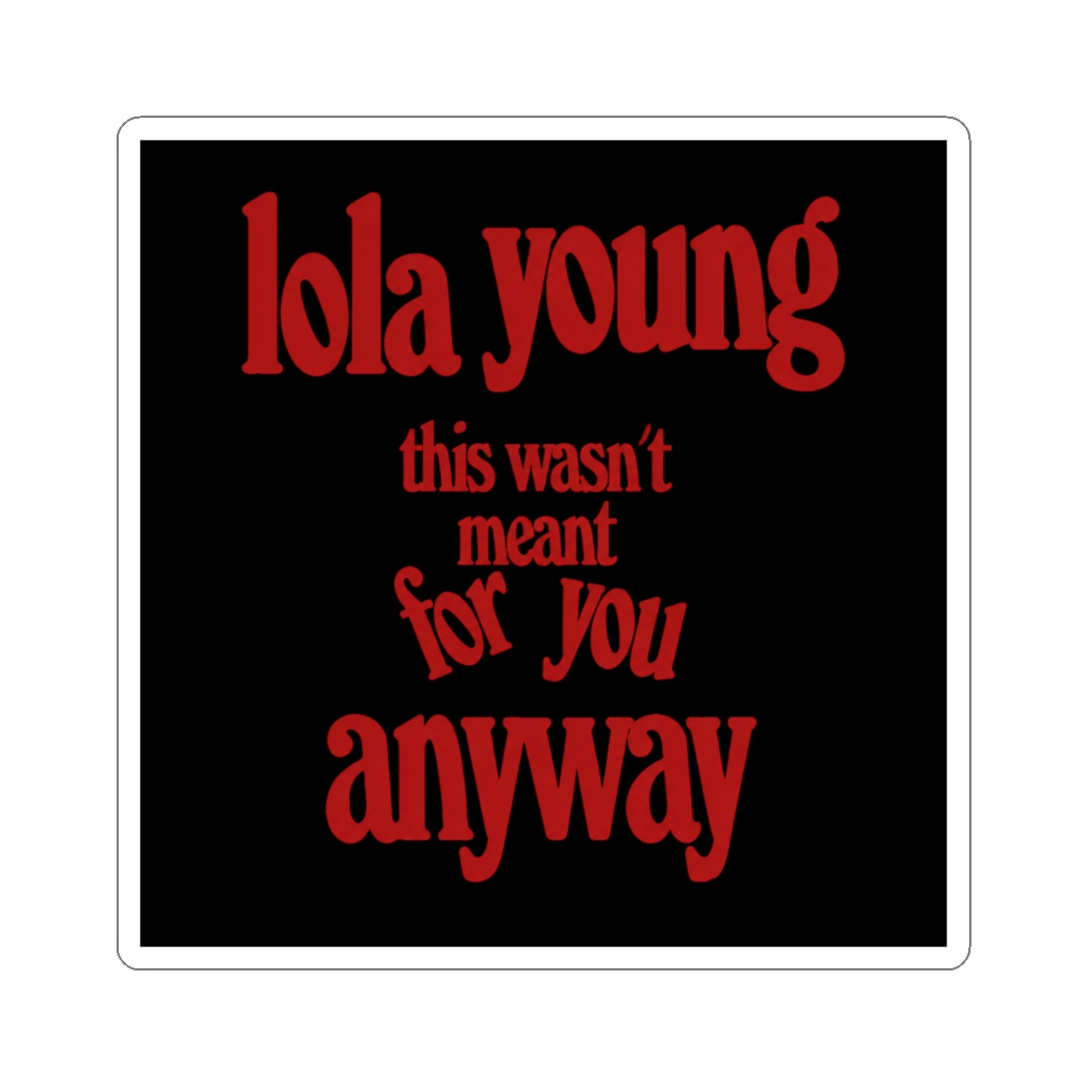Lola Young - Silhouette Sticker - alternate angle 2, merchandise
