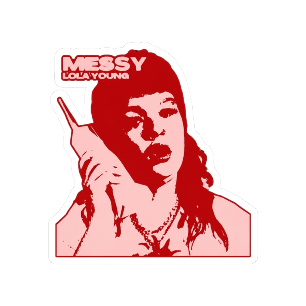 Messy lola young Sticker - alternate angle 2, merchandise