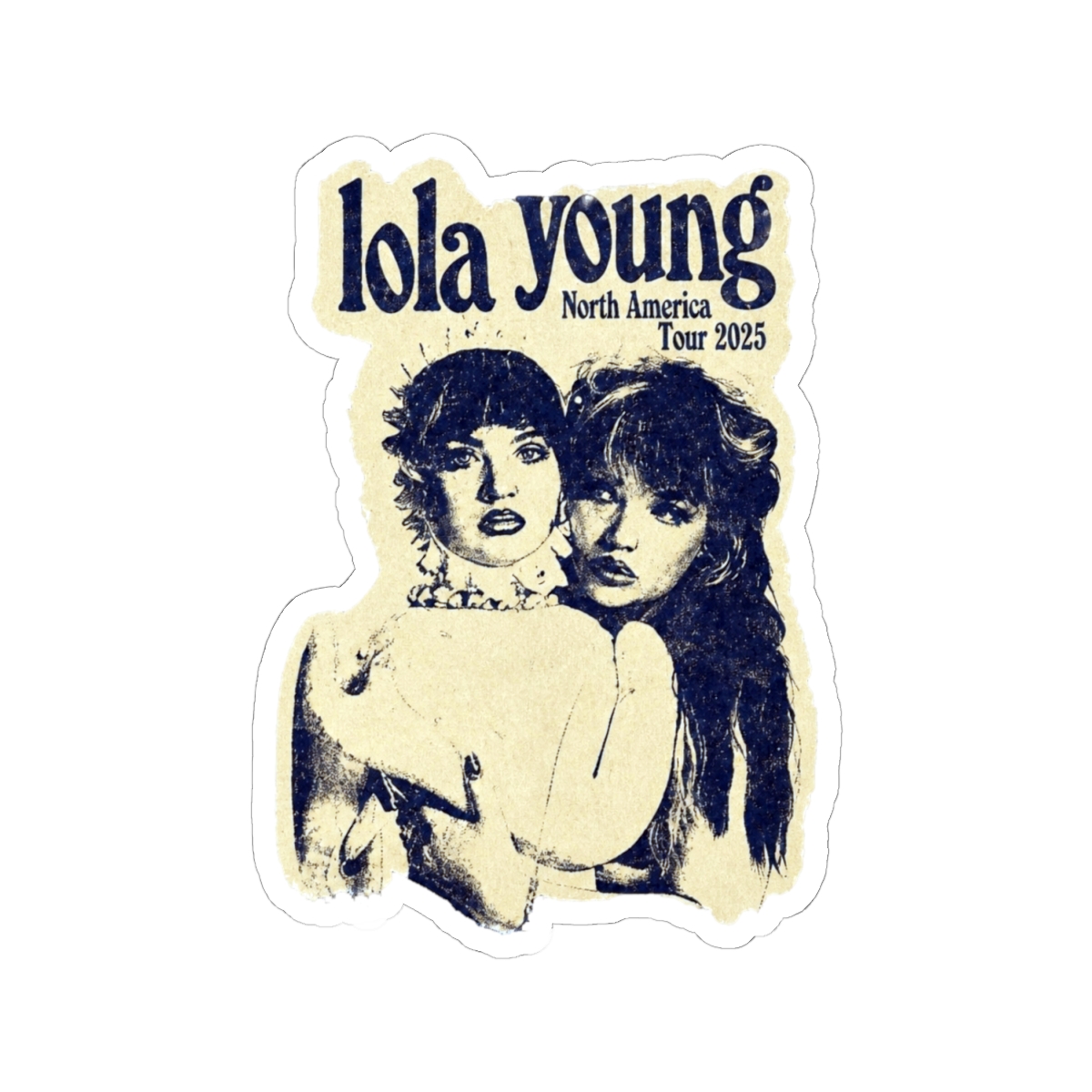 Vintage Lola Young Tour Dates Sticker - alternate angle 1, merchandise