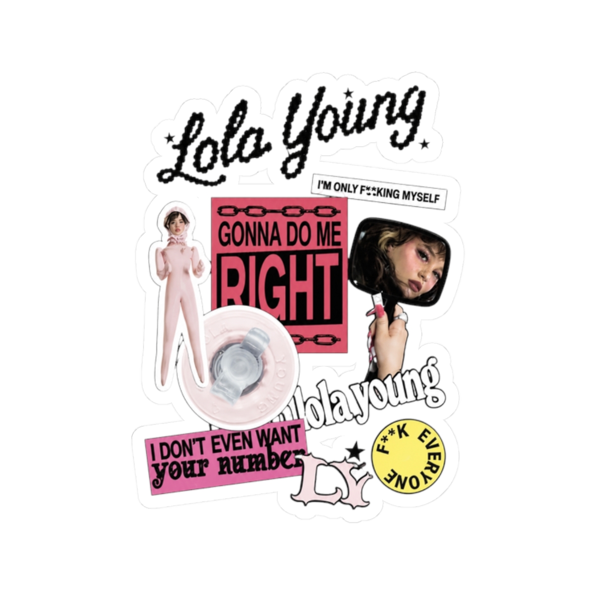 I'm Only F**king Myself Sticker Pack | Lola Young - alternate angle 2, merchandise