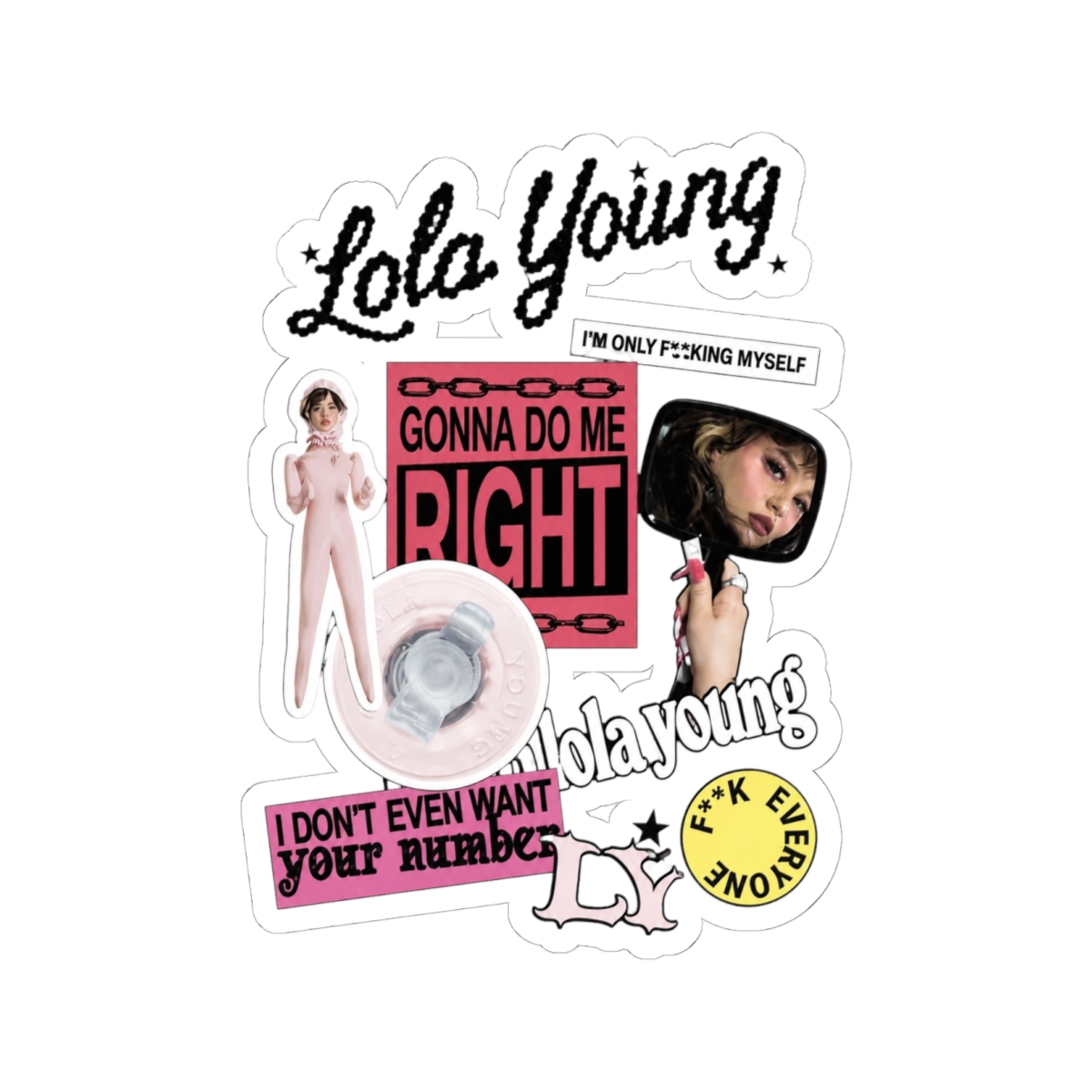 I'm Only F**king Myself Sticker Pack | Lola Young - alternate angle 1, merchandise